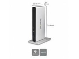 StarTech Dual-Monitor USB 3.0 Docking Station DVI USB LAN Vertical Stand Windows