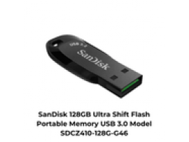 SanDisk 128GB Ultra Shift Flash Portable Memory USB 3.0 Model SDCZ410-128G-G46