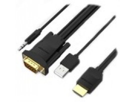 Vention HDMI to VGA Cable 3M 10ft Converter Audio USB Power Input 1080P AIBBI