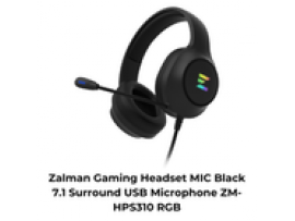 Zalman Gaming Headset MIC Black 7.1 Surround USB Microphone ZM-HPS310 RGB