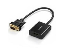 UGREEN HDMI Female to VGA Male 1080P Video 3.5mm Audio Jack micro USB Converter