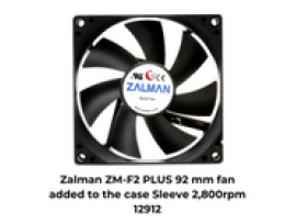 Zalman ZM-F2 PLUS 92 mm fan added to the case Sleeve 2,800rpm 12912
