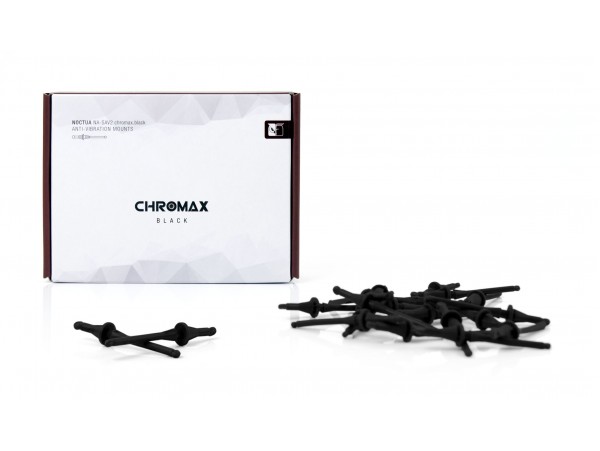 Noctua NA-SAV2-BLACK chromax.black Anti-Vibration Fan Mounts Set of 20