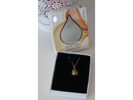 FLO Women Fashion Perfume Fil Jewelry Drop Pendant Necklace Chain Fragrance GOLD