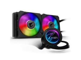 Gigabyte Aorus Liquid Cooler 280 Circular LCD Display Dual 140mm ARGB Fans