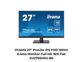 IIYAMA 27" ProLite IPS FHD 100Hz 0.4ms Monitor Full HD 16:9 Flat XU2792HSU-B6