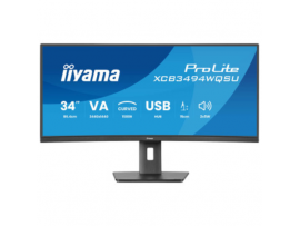 IIYAMA 34" ProLite VA UWQHD 120Hz 0.4ms 1500R Curved Monitor 21:9 XCB3494WQSU-B1