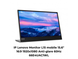 IP Lenovo Monitor L15 mobile 15.6" 16:9 1920x1080 Anti-glare 60Hz 66E4UAC1WL