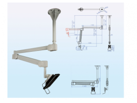 IPPON Medical Hospital Monitor Arm Ceiling Mount Stand 8kg Capacity VESA