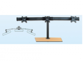IPPON Triple Monitor Arm 1 Joint 8kg 75x75  100x100 C-Clamp 26" Max IPMA22301