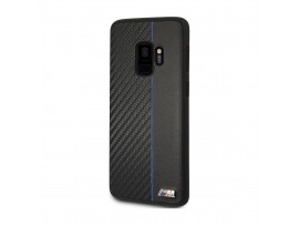 CG Mobile Galaxy S9 BMW M Hard Case Cover Bi-Material PU Carbon Navy Stripe Luxury
