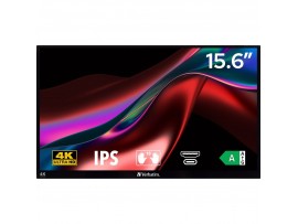 Verbatim 15.6" Portable Touchscreen Monitor 4K UHD IPS USB-C HDMI Metal 32238