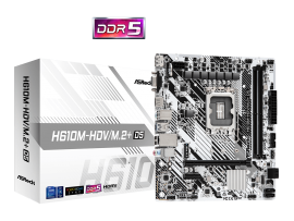 ASRock H610M-HDV/M.2+ D5 LGA1700 Motherboard DDR5 H610 mATX 90-MXBM50-A0UAYZ
