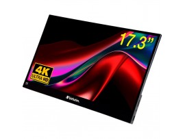 Verbatim 17.3" Portable Touchscreen Monitor 4K UHD IPS USB-C HDMI Metal 32239