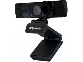 Verbatim AWC-03 Ultra HD 4K Webcam Autofocus Dual Microphone Stream Zoom 49580
