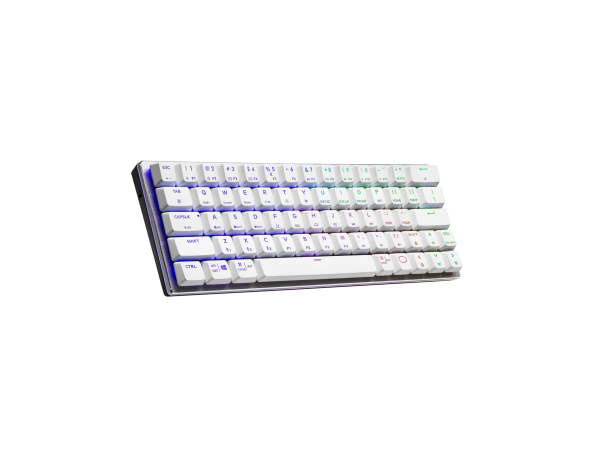 Cooler Master SK622 Wireless Mechanical Gaming Keyboard White Low Profile Red