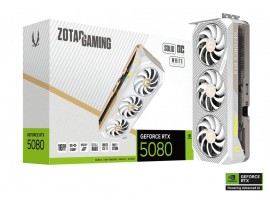 Zotac GeForce RTX 5080 Solid OC White 16GB GDDR7 GPU Video Card ZT-B50800Q-10P