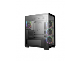 DeepCool CG580 4F V2 Black ATX Mid Tower PC Case 4 ARGB Fans Tempered Glass
