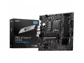 MSI Pro B760M-P DDR4 Micro ATX Motherboard HDMI DP DIMM 4800MHz 128GB 4 Slots
