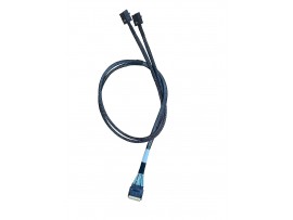 DiliVing SlimSAS 8x SFF-8654 74Pin 2x Mini-SAS HD SFF-8643 Cable RSL74-7657-AX1