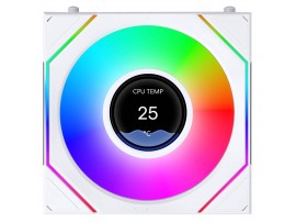 Lian Li UNI FAN SL-INF LCD FLEX 120mm White Reverse Blade LCD Fan 12RSLIND1F1W