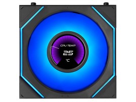 Lian Li UNI FAN SL-INF LCD FLEX 120mm Black Reverse Blade LCD Fan 12RSLIND1F1B