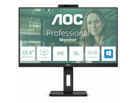 AOC 24P3CW 24" FHD 100Hz IPS Monitor USB-C PD90W 5MP Webcam Windows Hello RJ45
