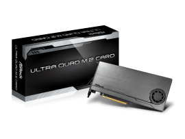 ASRock Ultra Quad M.2 Card PCIe 3.0 x16 4-Port NVMe SSD RAID Adapter B079TQ9C6Q