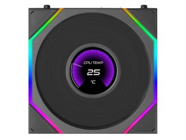 Lian Li UNI FAN TL LCD FLEX 120mm Black Reverse Blade LCD Fan Pack 12RTLLCD1F1B