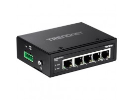 TRENDnet TI-G50 Hardened Industrial 5-Port Gigabit DIN-Rail Metal Switch 10Gbps
