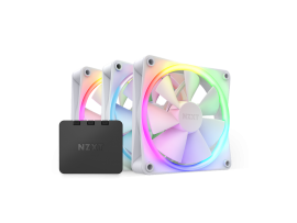 NZXT F120 RGB 120mm White Triple Pack 3-Pack Fans + Controller RF-R12TF-W1