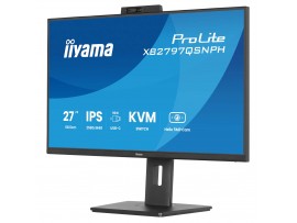 iiyama XB2797QSNPH-B1 27" QHD IPS Monitor USB-C PD96W Webcam Height Pivot PC