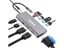 Gold Touch SU-C20 USB-C Premium Docking Station Triple Display 4K HDMI VGA Hub
