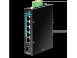 TRENDnet TI-PG541 Hardened Industrial Gigabit PoE+ DIN-Rail Switch 120W SFP