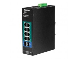 TRENDnet TI-PG102I Industrial Gigabit L2 Managed PoE+ DIN-Rail Switch 240W SFP